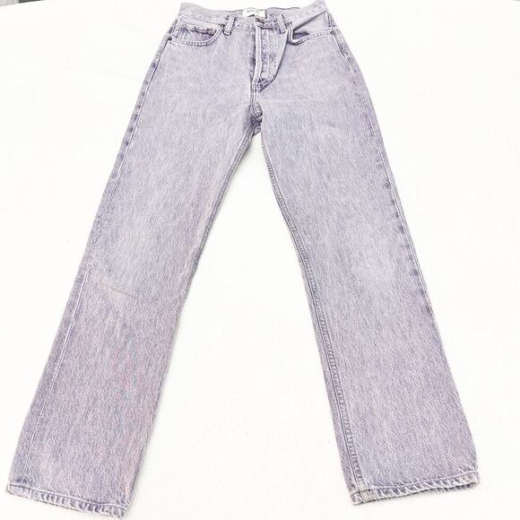 AGOLDE 90's Pinch Waist Purple Button Fly Denim Jeans A154-1325 Size 25 MINT - Picture 2 of 9